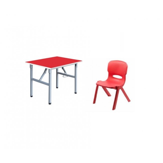 KiMP645 + EFCA 2008 - Colourful Foldable Kid Table Chair | Kindergarten Tadika Set